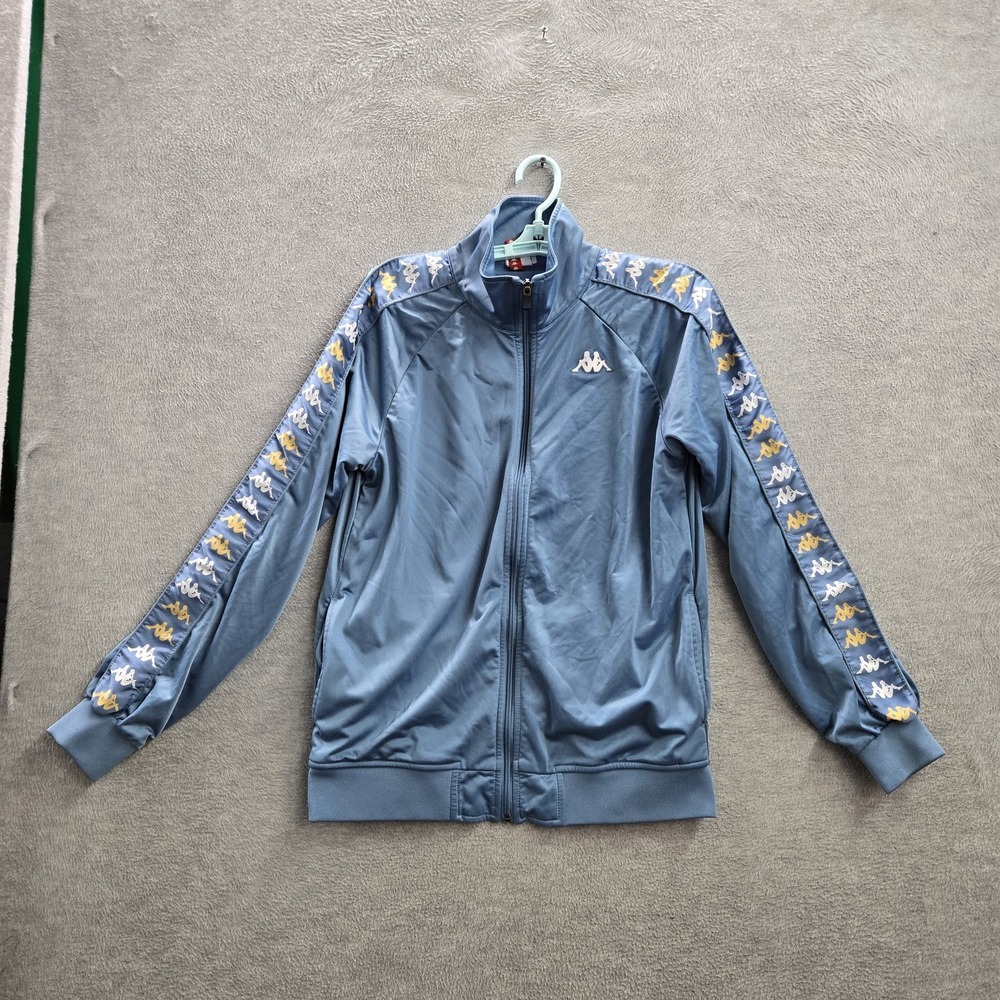 Kappa Women Jacket M Blue Track Jacket Logo Tape Activewear Gorpcore